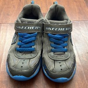 Boys Skechers slip-on and Velcro sneakers